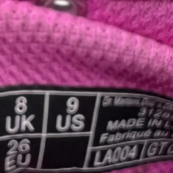 Dr. Martens Kids Pink Leather Lace Up Combat Boots Size US 9 - Picture 10 of 11